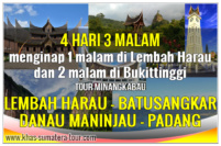 Paket tour Padang Lembah Harau Sumbar 4d3n - Bukittinggi Wisata Minangkabau Sumatera Barat